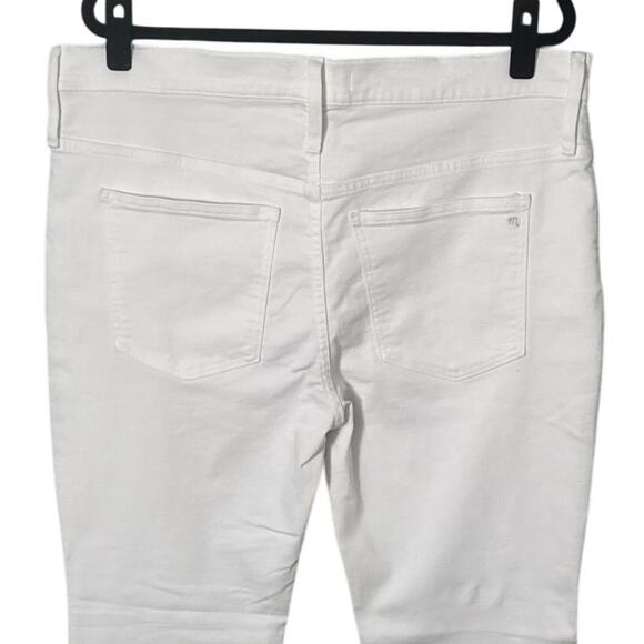 NWT Madewell Kick Out Crop Jeans in Pure White Size 33 - Picture 12 of 15